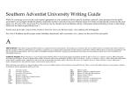 Southern Adventist University Writing Guide