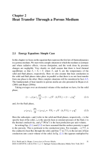 Heat Transfer Through a Porous Medium