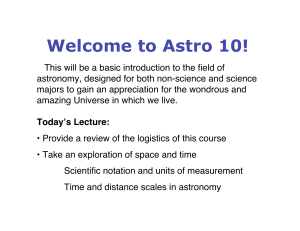 Welcome to Astro 10! - UC Berkeley Astronomy w