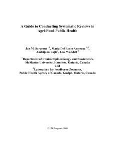 A Guide to Conducting Systematic Reviews in Agri-Food