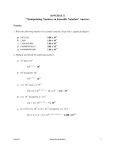 APPENDIX II "Manipulating Numbers in Scientific Notation" Answers