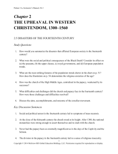 Chapter 2 THE UPHEAVAL IN WESTERN CHRISTENDOM, 1300