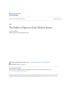 The Politics of Space in Early Modern Rome