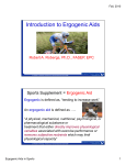 Introduction to Ergogenic Aids