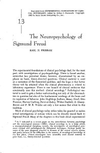 The Neuropsychology of Sigmund Freud