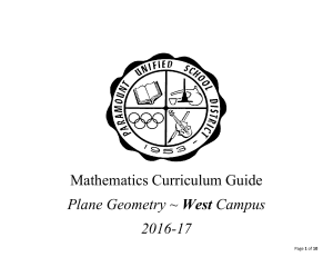 HS Geometry West Campus Pacing Topic 4 2016-17