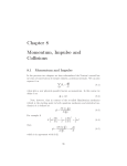 Chapter 8 Momentum, Impulse and Collisions