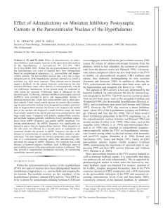 Effect of Adrenalectomy on Miniature Inhibitory Postsynaptic