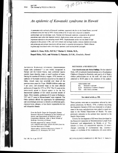 An epidemic of Kawasaki syndrome in Hawaii