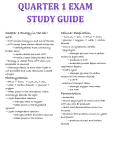 Quarter 1 exam study guide