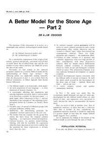 A Better Model for the Stone Age — Part 2