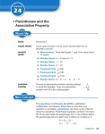 • Parentheses and the Associative Property