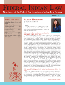 FEDERAl INDIAN lAw - Federal Bar Association