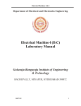 Electrical Machine-l (D.C) Laboratory Manual