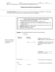 Solving Linear Systems by Substitution