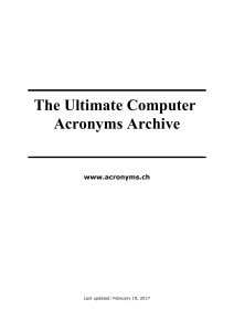The Ultimate Computer Acronyms Archive