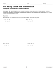 6-5 Study Guide and Intervention Applying Systems of Linear