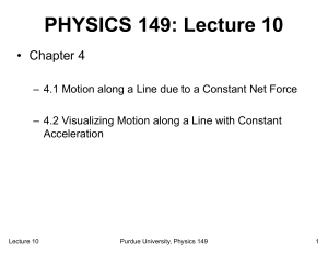 Lecture 10 - Purdue Physics