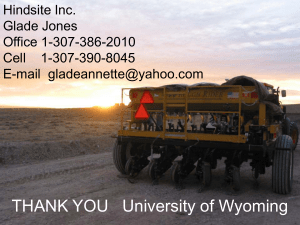 THANK YOU University of Wyoming