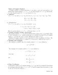 Basics of Complex Numbers A complex number is a formal