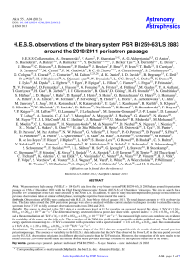 H.E.S.S. observations of the binary system PSR B1259