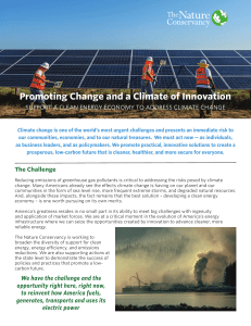 Promoting Change and a Climate of Innovation