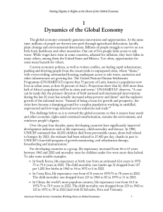 1 Dynamics of the Global Economy