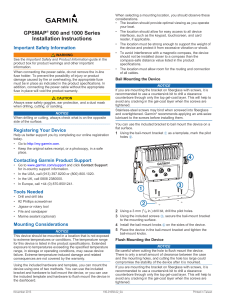 GPSMAP® 800 and 1000 Series Installation Instructions