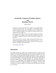 Iterated Bar Complexes of E-infinity Algebras and Homology