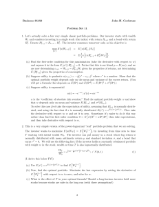 Problem set 11 - The University of Chicago Booth School of Business