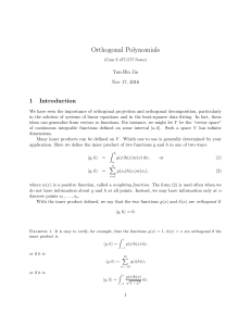 Orthogonal Polynomials