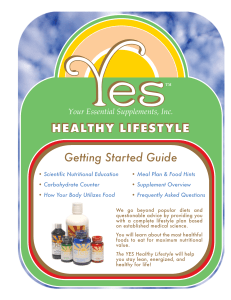 HEALTHY LIFESTYLE - Your Essential Supplements