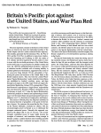Britain`s Pacific Plot Against the United States, and War Plan Red