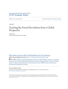 Teaching the French Revolution from a Global Perspective