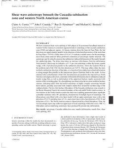 Shear wave anisotropy beneath the Cascadia subduction zone and