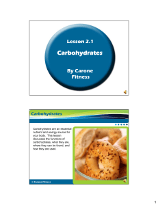 Carbohydrates - Carone Fitness