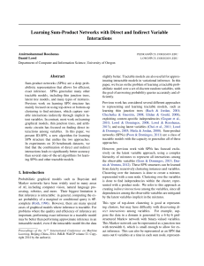 Learning Sum-Product Networks with Direct and Indirect Variable