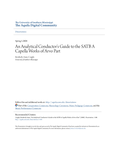 an analytical conductor`s guide to the satb a cappella works of arvo
