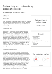 Radioactivity presentation script