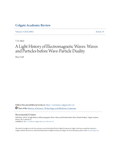 A Light History of Electromagnetic Waves: Waves and Particles