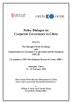 Policy Dialogue on Corporate Governance in China