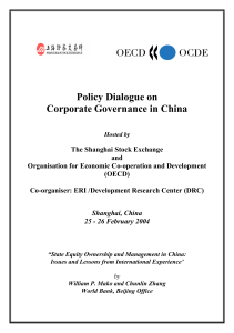 Policy Dialogue on Corporate Governance in China