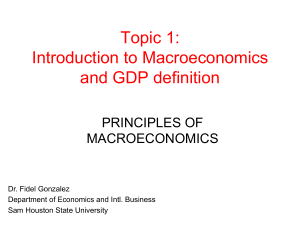 Introduction to Macroeconomics and GDP