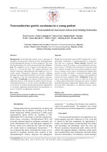 Neuroendocrine gastric carcinoma in a young patient