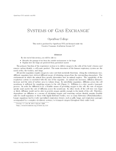 Systems of Gas Exchange