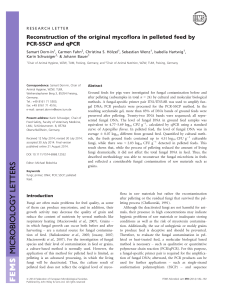 Reconstruction of the original mycoflora in pelleted feed by PCR