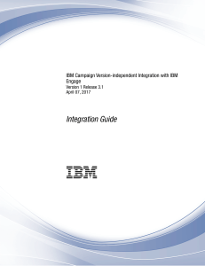 IBM Campaign Version-independent Integration with IBM Engage