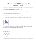 Whatcom County Math Championship – 2014 Potpourri 4th – Grade