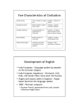 Five Characteristics of Civilization