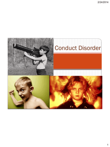 Conduct Disorder - UCF College of Sciences